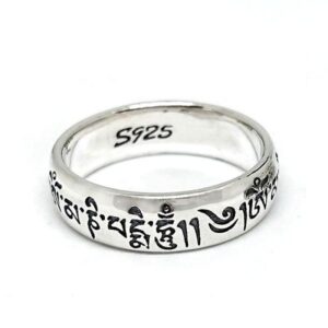 亮面藏文六字真言戒-窄版